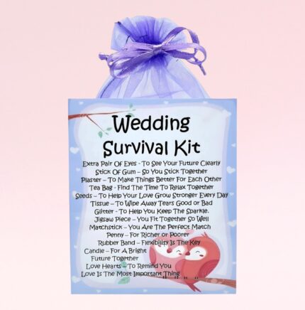 Sentimental Novelty Wedding Gift ~ Wedding Survival Kit (Lilac)