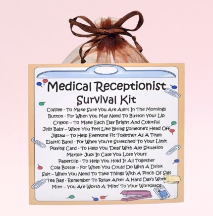 Fun Gift for a Medical Receptionist ~ Medical Receptionist Survival Kit