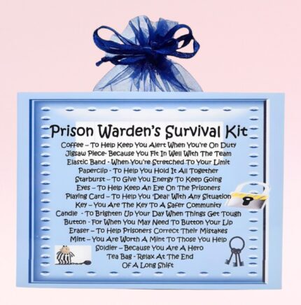 Novelty Gift for a Prison Warden ~ Prison Warden's Survival Kit