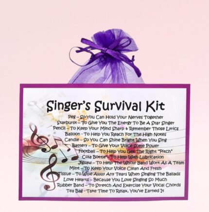 Fun Novelty Gift for a Singer ~ Singer's Survival Kit