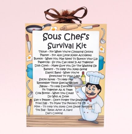 Fun Novelty Gift for a Sous Chef ~ Sous Chef's Survival Kit