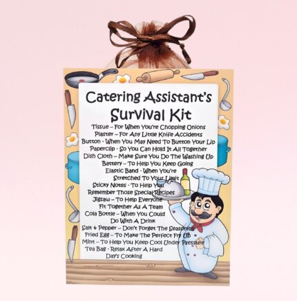 Fun Novelty Gift for a Catering Assistant ~ Catering Assistant's Survival Kit