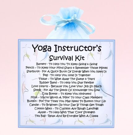 Fun Novelty Gift for a Yoga Instructor ~ Yoga Instructor's Survival Kit