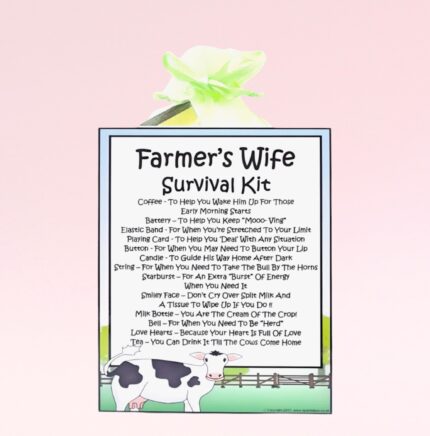 Fun Novelty Gift for a Farmer's Wife ~ Farmer's Wife Survival Kit