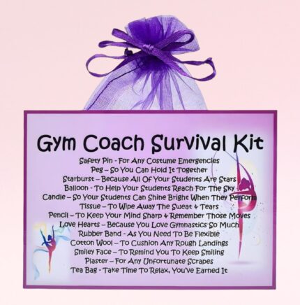 Novelty Gift for a Gym Coach ~ Gym Coach Survival Kit