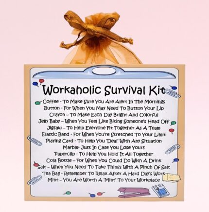 Fun Gift for a Workaholic ~ Workaholic Survival Kit