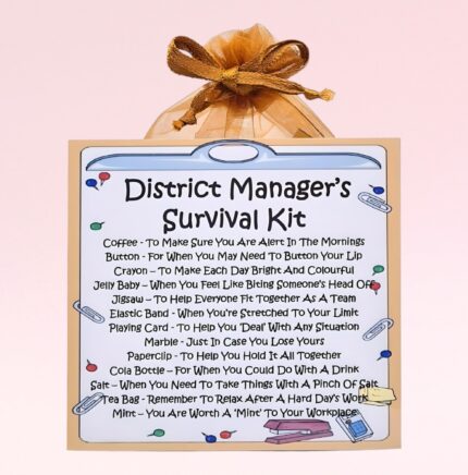 Fun Gift for a District Manager ~ District Manager's Survival Kit