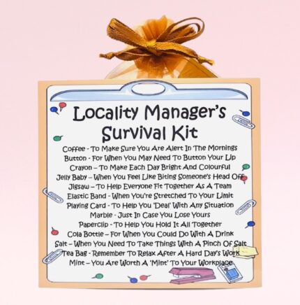 Fun Gift for a Locality Manager ~ Locality Manager's Survival Kit