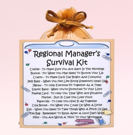 Fun Gift for a Regional Manager ~ Regional Manager's Survival Kit