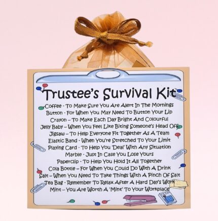 Fun Novelty Gift for a Trustee ~ Trustee's Survival Kit