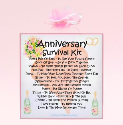 Anniversary Keepsake Gift ~ Anniversary Survival Kit