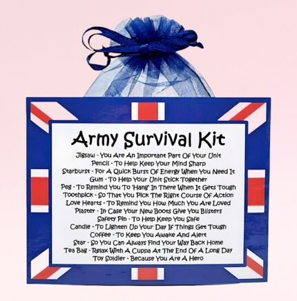 Fun Novelty Army Gift ~ Army Survival Kit BLUE