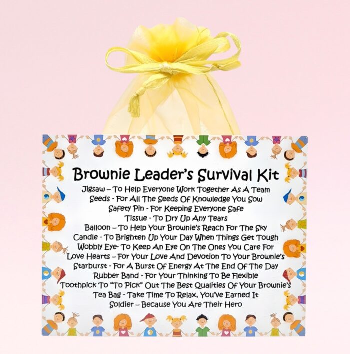 Fun Novelty Gift for a Brownie Leader ~ Brownie Leader's Survival Kit