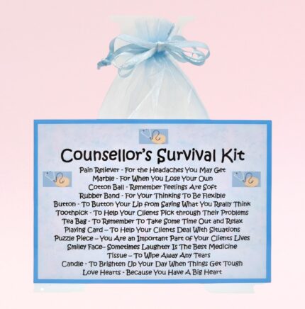 Fun Novelty Gift for a Counsellor ~ Counsellor's Survival Kit