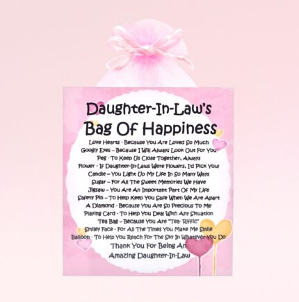 Sentimental Gift for a Daughter-In-Law ~ Daughter-In-Law's Bag of Happiness