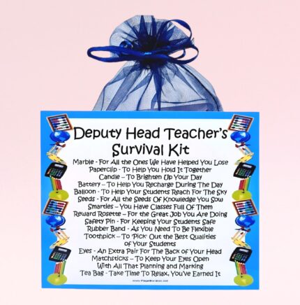Fun Novelty Gift for a Deputy Head Teacher ~ Deputy Head Teacher's Survival Kit