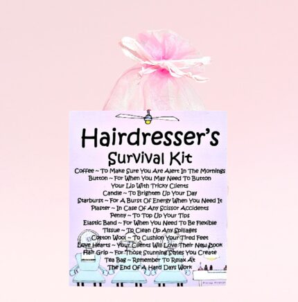 Fun Novelty Gift for a Hairdresser ~ Hairdresser's Survival Kit