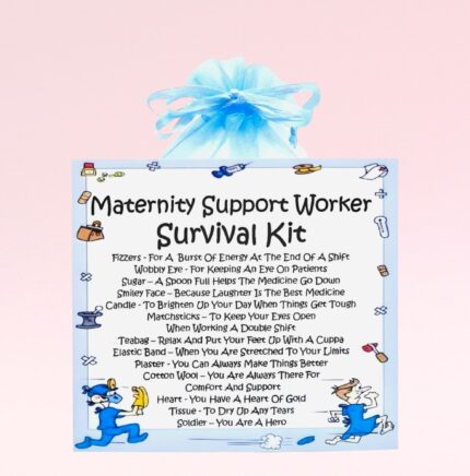 Novelty Gift for a Support Worker ~ Maternity Support Worker's Survival Kit