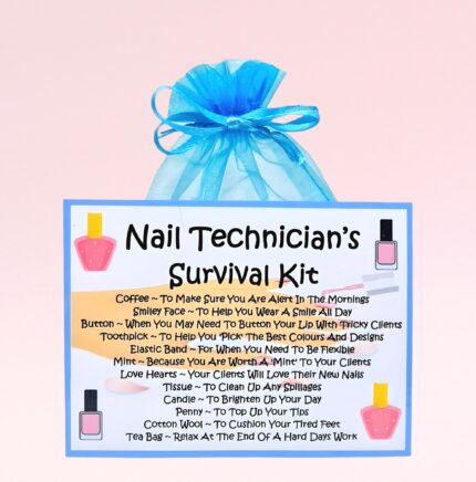 Fun Novelty Gift for a Nail Technician ~ Nail Technician's Survival Kit