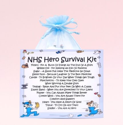 Fun Novelty Gift for an NHS Hero ~ NHS Hero's Survival Kit
