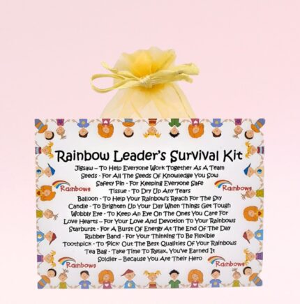 Fun Novelty Gift for a Rainbow Leader ~ Rainbow Leader's Survival Kit