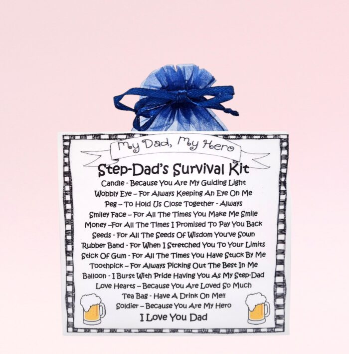 Sentimental Novelty Gift for a Step-Dad ~ Step-Dad's Survival Kit