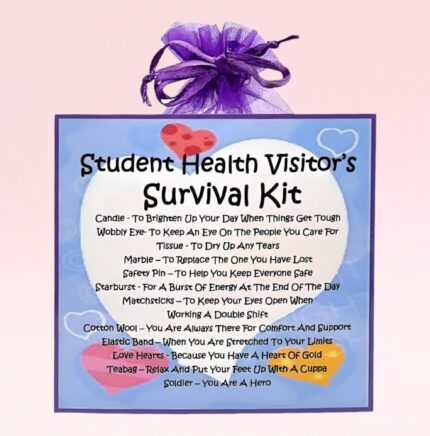 Fun Gift for a Student Health Visitor ~ Student Health Visitor's Survival Kit
