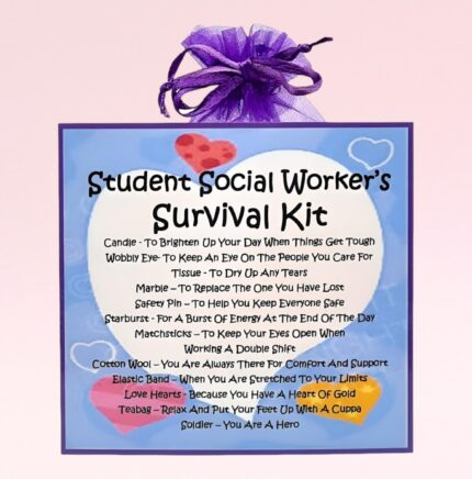 Fun Gift for a Student Social Worker ~ Student Social Worker's Survival Kit