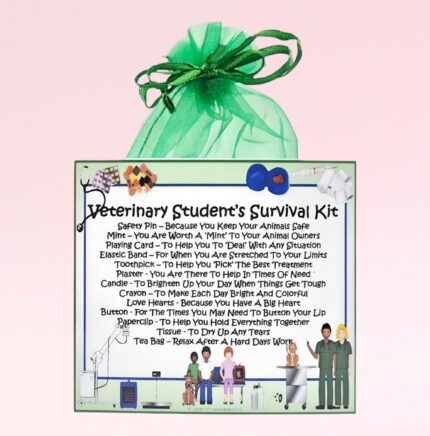 Fun Novelty Gift for a Veterinary Student ~ Veterinary Student's Survival Kit