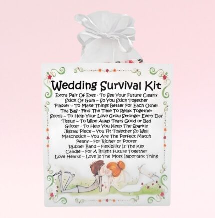 Sentimental Novelty Wedding Gift ~ Wedding Survival Kit (Cute)