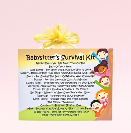 Fun Novelty Gift for a Babysitter ~ Babysitter's Survival Kit