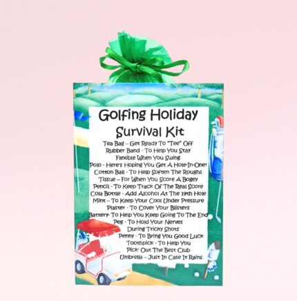 Novelty Gift for a Golfer ~ Golfing Holiday Survival Kit