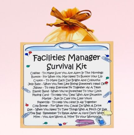 Novelty Gift for a Facilities Manager ~ Facilities Manager Survival Kit