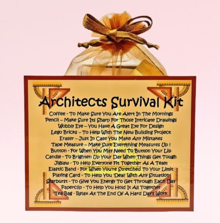 Fun Novelty Gift for an Architect ~ Architects Survival Kit