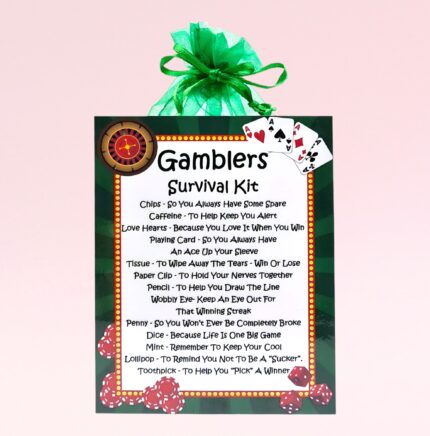 Fun Novelty Gift for a Gambler ~ Gambler's Survival Kit