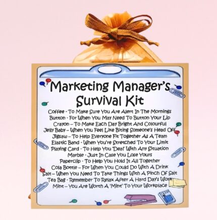 Novelty Gift for a Marketing Manager ~ Marketing Manager's Survival Kit