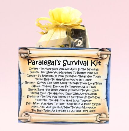 Fun Novelty Gift for a Paralegal ~ Paralegal's Survival Kit