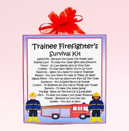 Fun Novelty Gift for a Trainee Firefighter ~ Trainee Firefighter's Survival Kit