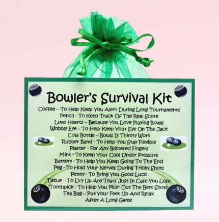 Fun Novelty Gift for a Bowler ~ Bowler's Survival Kit