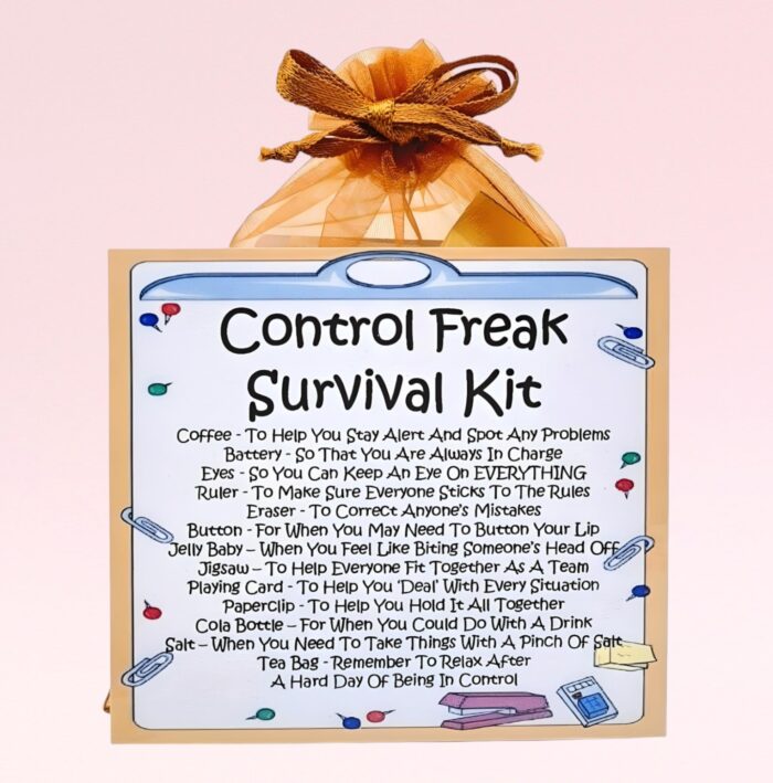 Fun Novelty Gift for a Control Freak ~ Control Freak Survival Kit