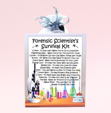 Fun Novelty Gift for a Forensic Scientist ~ Forensic Scientist’s Survival Kit