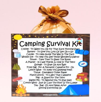 Fun Novelty Gift for a Camper ~ Camping Survival Kit