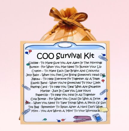 Fun Novelty Gift for a COO ~ COO Survival Kit