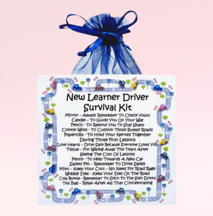 Novelty Gift for a New Learner Driver ~ New Learner Driver Survival Kit