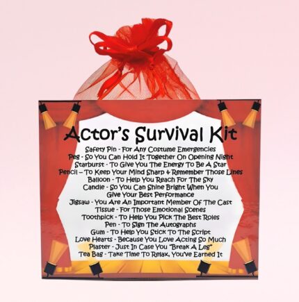 Fun Novelty Gift for an Actor ~ Actor's Survival Kit