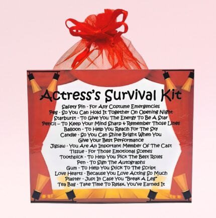 Fun Novelty Gift for an Actress ~ Actress's Survival Kit
