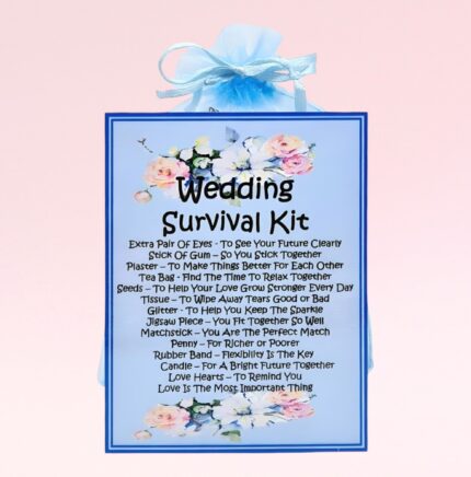 Sentimental Novelty Wedding Gift ~ Wedding Survival Kit (Blue)