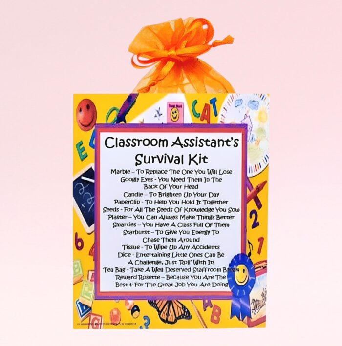 Fun Gift for a Teacher ~ Classroom Assistant's Survival Kit
