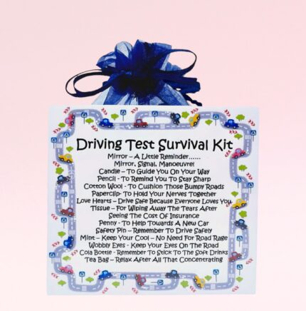 Good Luck on your Driving Test Gift ~ Driving Test Survival Kit