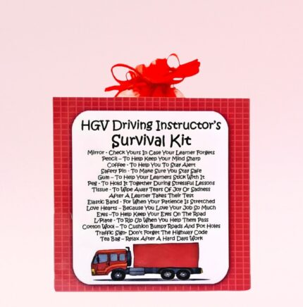 Novelty Gift for a Driving Instructor ~ HGV Driving Instructor's Survival Kit